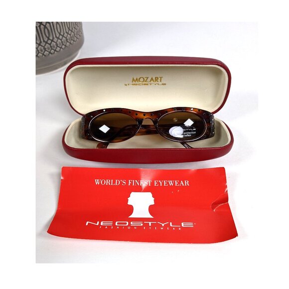 Neostyle Mozart 1401 Tortoise & Swarovski Crystals Sunglasses 48-18 NOS Rare